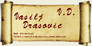 Vasilj Drašović vizit kartica